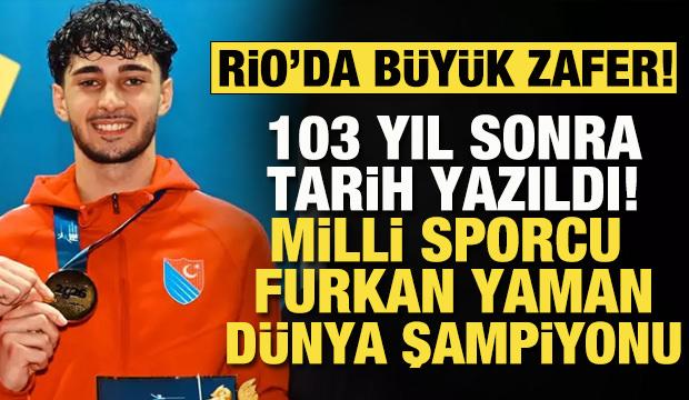 Milli eskrimci Furkan Yaman, Brezilya'da d&uuml;nya şampiyonu oldu