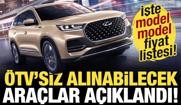 &Ouml;TV'siz alınabilecek otomobiller a&ccedil;ıklandı! İşte model model fiyat listesi...