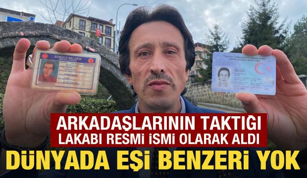 Rize'de g&ouml;r&uuml;lmemiş olay: Arkadaşlarının taktığı lakabı isim olarak aldı