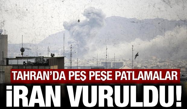 Son dakika: İran'ın başkenti Tahran vuruluyor! Bir&ccedil;ok b&ouml;lgeden dumanlar y&uuml;kseliyor...
