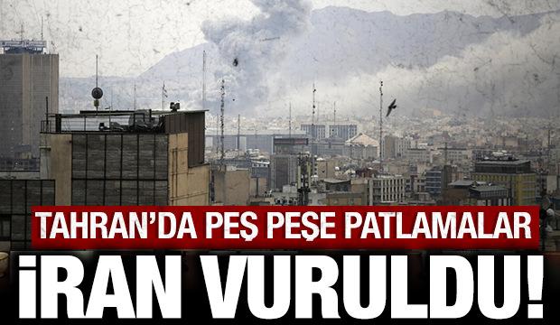 Son dakika: İran'ın başkenti Tahran vuruluyor! Bir&ccedil;ok b&ouml;lgeden dumanlar y&uuml;kseliyor...