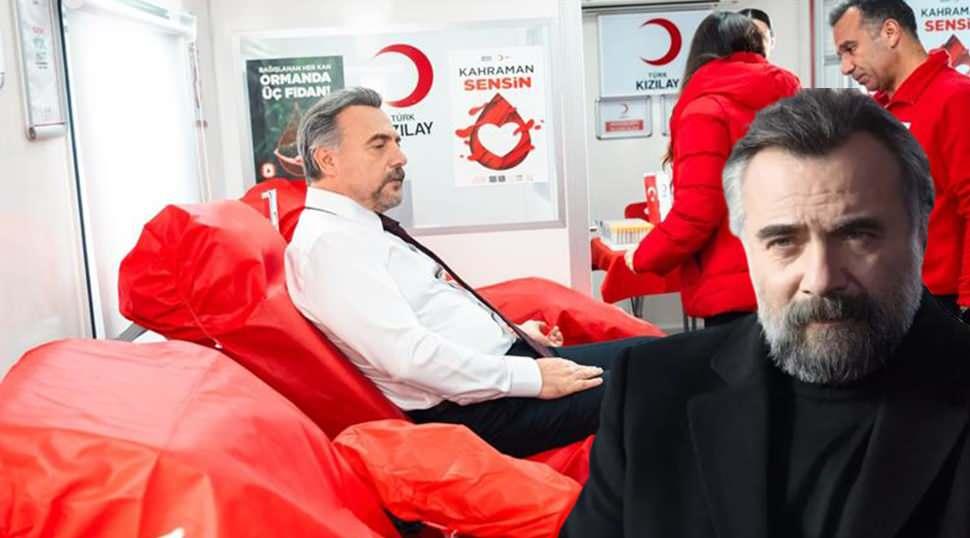 T&uuml;rk Kızılay'dan Oktay Kaynarca ile kan bağışı &ccedil;ağrısı: 'Kahraman sensin!'