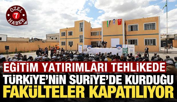 T&uuml;rkiye'nin Suriye'de kurduğu fak&uuml;lteler kapatılıyor: Eğitim yatırımları tehlikede