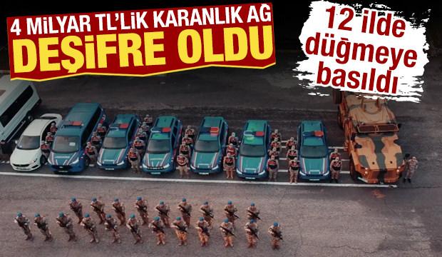 12 ilde 14 su&ccedil; &ouml;rg&uuml;t&uuml; &ccedil;&ouml;kertildi, 4 milyarlık kara para ağı dağıtıldı