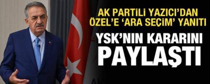AK Parti'den &Ouml;zg&uuml;r &Ouml;zel'e ara se&ccedil;im yanıtı