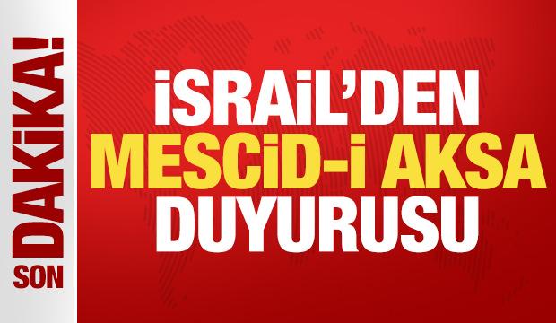 Al&ccedil;ak karar sonrası İsrail'den Mescid-i Aksa duyurusu! Hazırlıklar başladı