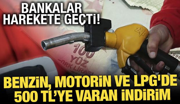 Benzin, motorin ve LPG'de 500 liraya varan indirim
