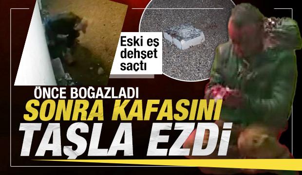 Cezaevinden &ccedil;ıkan eski koca dehşeti: Eşinin yeni hayat arkadaşına taşla saldırdı