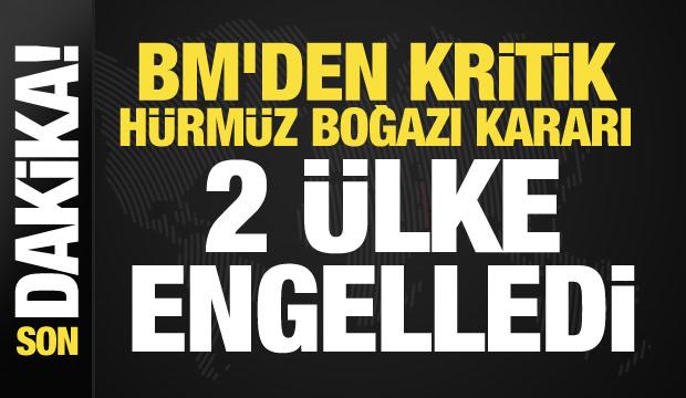 &Ccedil;in ve Rusya&rsquo;dan H&uuml;rm&uuml;z Boğazı kararına ortak veto