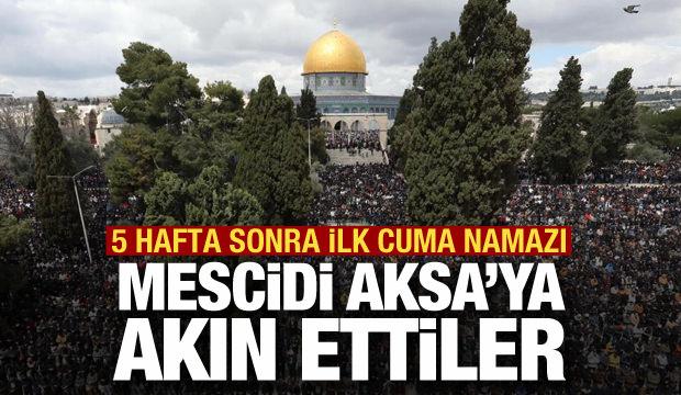 İlk kıblemizde haftalar sonra ilk Cuma namazı