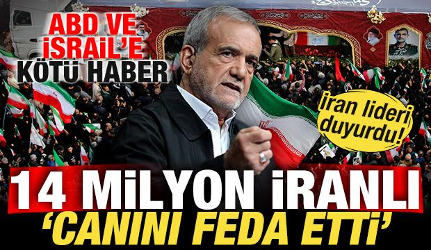 İran lideri duyurdu! ABD ve İsrail'e k&ouml;t&uuml; haber! 14 milyon İranlı canını feda etti