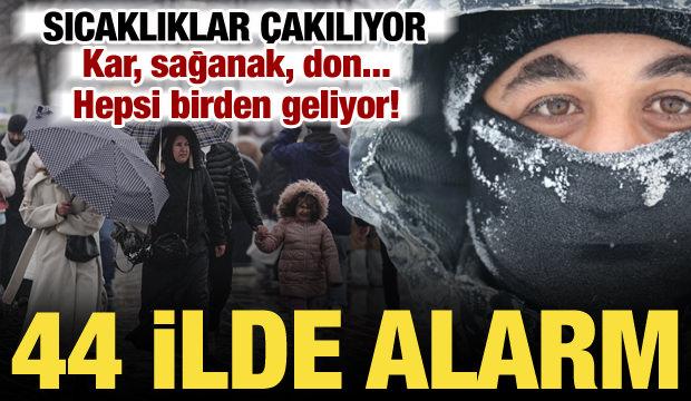 Kar, yağmur, zirai don... Sıcaklık d&uuml;ş&uuml;yor! Meteoroloji'den 44 il i&ccedil;in sarı kodlu uyarı