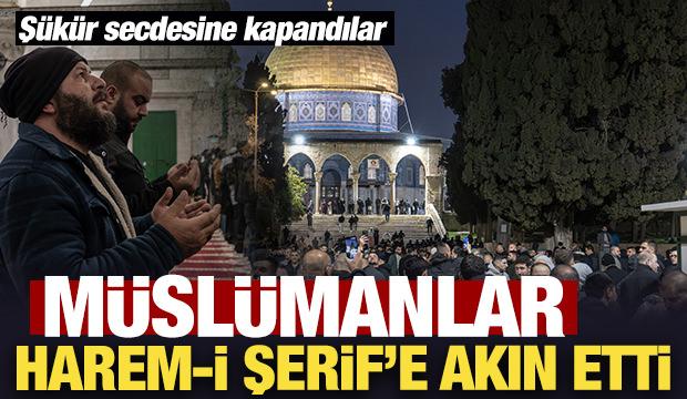 Mescid-i Aksa 41 g&uuml;n sonra ibadete a&ccedil;ıldı!