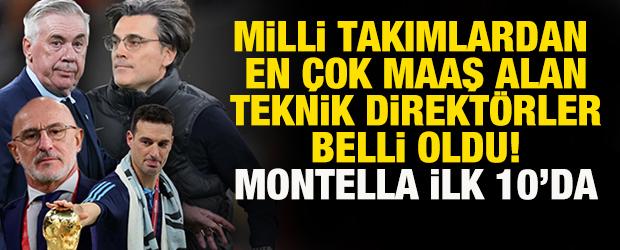 Milli takımlardan en &ccedil;ok maaş alan teknik direkt&ouml;rler belli oldu! Montella İlk 10&rsquo;da