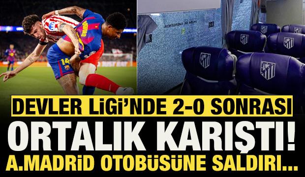 Şampiyonlar Ligi'nde 2-0'lık Barcelona galibiyeti sonrası Atletico Madrid'e saldırı