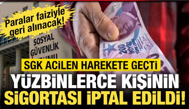 SGK acilen harekete ge&ccedil;ti! 245 bin kişinin sigortası iptal edildi