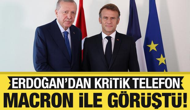 Son dakika: Erdoğan, Macron ile g&ouml;r&uuml;şt&uuml;!