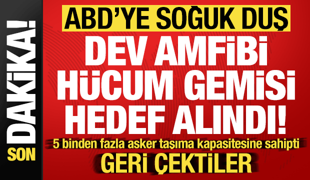 Son dakika: İran, ABD'nin dev amfibi h&uuml;cum gemisini hedef aldı! Geri &ccedil;ekildiler...