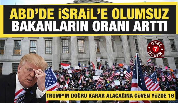 Trump'ın se&ccedil;menleri eriyor: ABD'de İsrail'e olumsuz bakanların oranı y&uuml;zde 60'a y&uuml;kseldi!