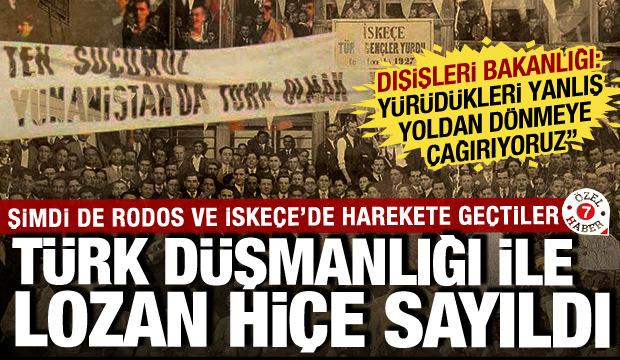 T&uuml;rk d&uuml;şmanlığı ile Lozan'ı bile hi&ccedil;e saydı! Yunanistan azınlıklara baskıyı arttırdı