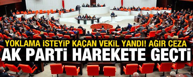 Yoklama isteyip giden vekilin maaşı kesilecek