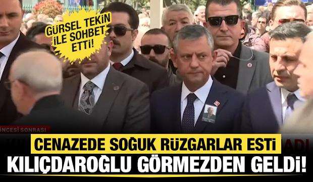 Cindoruk'un cenaze t&ouml;reninde Kemal Kılı&ccedil;draoğlu &Ouml;zg&uuml;r &Ouml;zel'i g&ouml;rmezden geldi