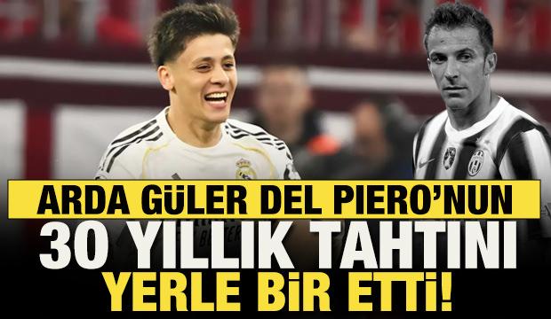 Arda G&uuml;ler Del Piero'nun 30 yıllık tahtını yıktı! Mesut &Ouml;zil'in rekorunu da kırdı