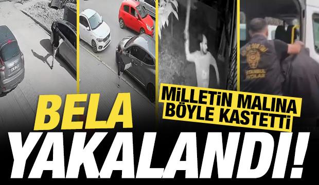 Avcılar&rsquo;da otomobil ter&ouml;r&uuml;: &Ccedil;ok sayıda araca tekmeleyerek zarar verdi