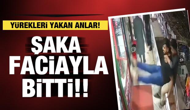 AVM'deki şaka feci şekilde son buldu! Gen&ccedil;ler metrelerce y&uuml;ksekten yere &ccedil;akıldı