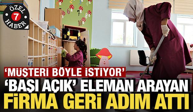 'Başı a&ccedil;ık' personel arayan firma geri adım attı: 'M&uuml;şteri b&ouml;yle istiyor'