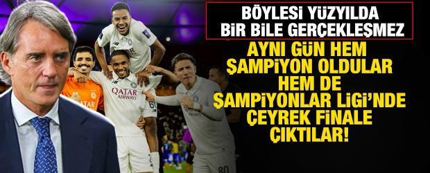 B&ouml;ylesi y&uuml;zyılda bir bile ger&ccedil;ekleşmez! Roberto Mancini'nin takımından inanılmaz başarı