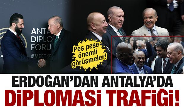 Cumhurbaşkanı Erdoğan'dan Antalya'da diplomasi trafiği!