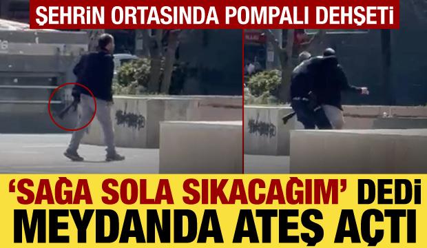 Diyarbakır'da pompalı t&uuml;fek dehşeti! Rastgele ateş a&ccedil;tı, polis son anda durdurdu