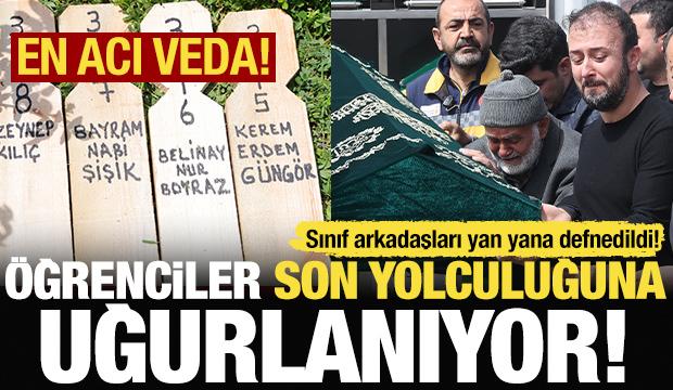En acı veda: Okul saldırısında hayatını kaybeden &ouml;ğrenciler uğurlanıyor!