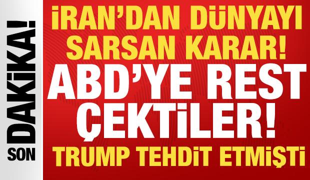 İran'dan t&uuml;m d&uuml;nyayı sarsan a&ccedil;ıklama: ABD'ye rest &ccedil;ektiler! Trump tehdit etmişti...