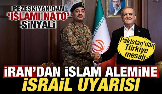 İran'dan t&uuml;m İslam alemine İsrail uyarısı! Pezeşkiyan'dan 'İslami NATO' sinyali