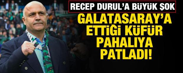 Kocaelispor Başkanı Recep Durul'a b&uuml;y&uuml;k şok! Galatasaray'a ettiği k&uuml;f&uuml;r pahalıya patladı