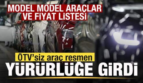 &Ouml;TV'siz ara&ccedil; Resmi Gazete'de! İşte model model ara&ccedil;lar ve fiyat listesi