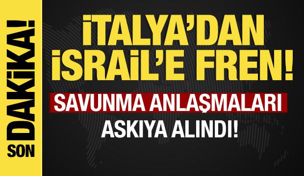 Son dakika...İtalya&rsquo;dan İsrail&rsquo;e fren! Savunma anlaşmaları askıya alındı