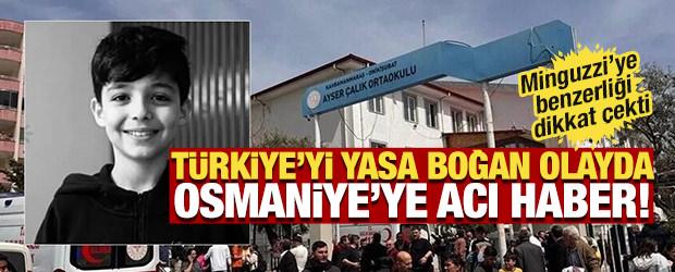 T&uuml;rkiye&rsquo;yi yasa boğan olayda Osmaniye&rsquo;ye acı haber! Minguzzi'ye benzerliği dikkat &ccedil;ekti
