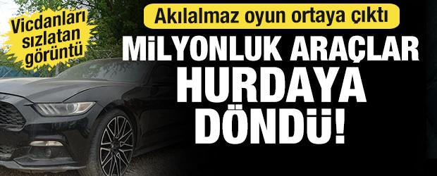 Vicdanları sızlatan g&ouml;r&uuml;nt&uuml;: Milyonluk ara&ccedil;lar hurdaya d&ouml;nd&uuml;! Akılalmaz oyun ortaya &ccedil;ıktı