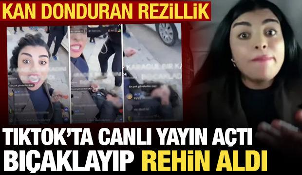 Yine Tiktok yine rezillik! Canlı yayında birini bı&ccedil;akladı, tehditlerine devam etti