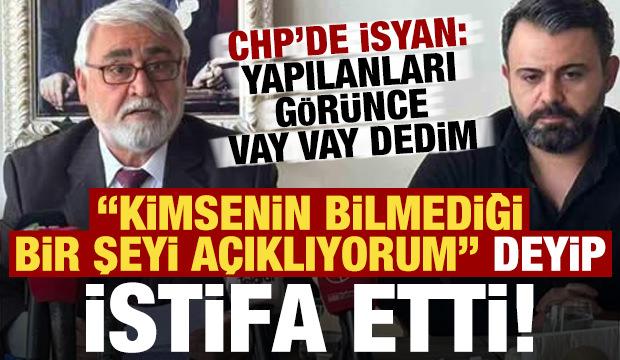 CHP'de istifa depremi! 'Kimsenin bilmediği bir şeyi a&ccedil;ıklıyorum' deyip istifa etti...