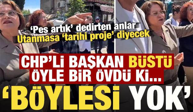 CHP'li Başkan Atat&uuml;rk b&uuml;st&uuml;n&uuml; &ouml;yle bir &ouml;vd&uuml; ki, utanmasa tarihi proje diyecekti! 