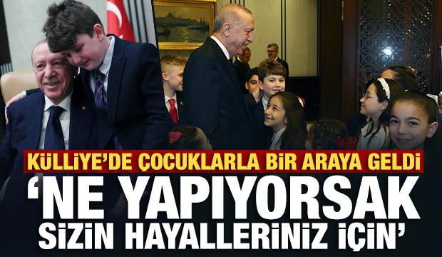 Cumhurbaşkanı Erdoğan, 23 Nisan'da &ccedil;ocuklarla bir araya geldi