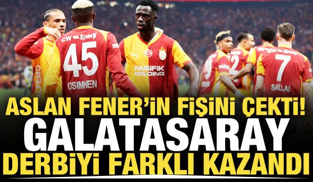 Aslan Fenerbah&ccedil;e'nin fişini &ccedil;ekti! Derbiyi farklı kazandı