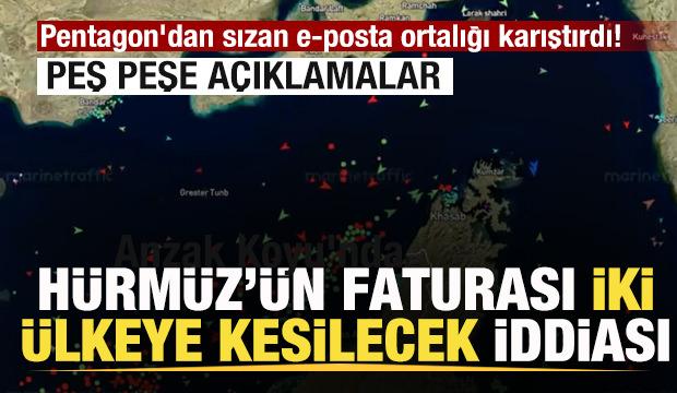 H&uuml;zm&uuml;z'&uuml;n faturası İki &uuml;lkeye kesilecek! Pentagon'dan sızan e-posta ortalığı karıştırdı!