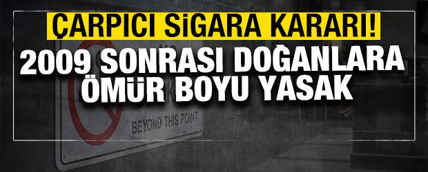 İngiltere'den sigara kararı! 2009 sonrası doğanlara &ouml;m&uuml;r boyu yasak