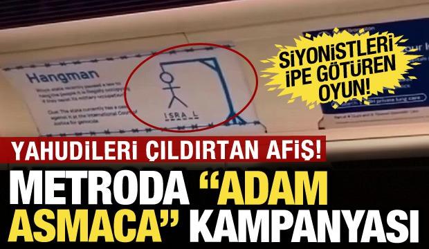 İsrail'e karşı "adam asmaca" kampanyası! Filistinlilere Londra metrosunda ilgin&ccedil; destek
