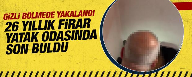 Kocaeli'de 26 yıl hapis cezası bulunan firari, şifonyer arkasında yakalandı